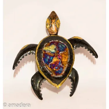 Tortue en métal et cuivre