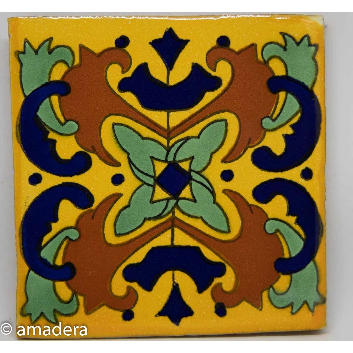 Cabochon azulejos mexicain