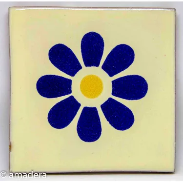 Carrelage mexicain Daisy Bleu
