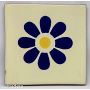 Carrelage mexicain Daisy Bleu