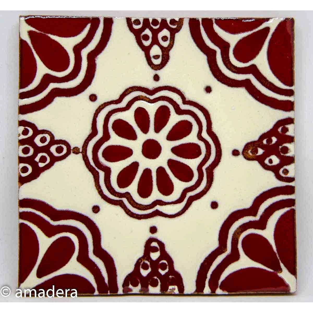 Azulejos mexicains Lace Rouge
