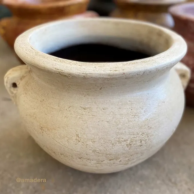 Poterie en terre cuite Blanche 