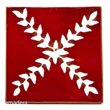 Carrelage mexicain Arbor Blanc Rouge