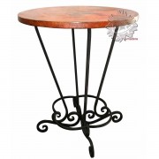 Table haute en cuivre