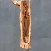Lampe déco en bois flotté de cactus