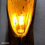 Lampe de salon déco en bois de cactus