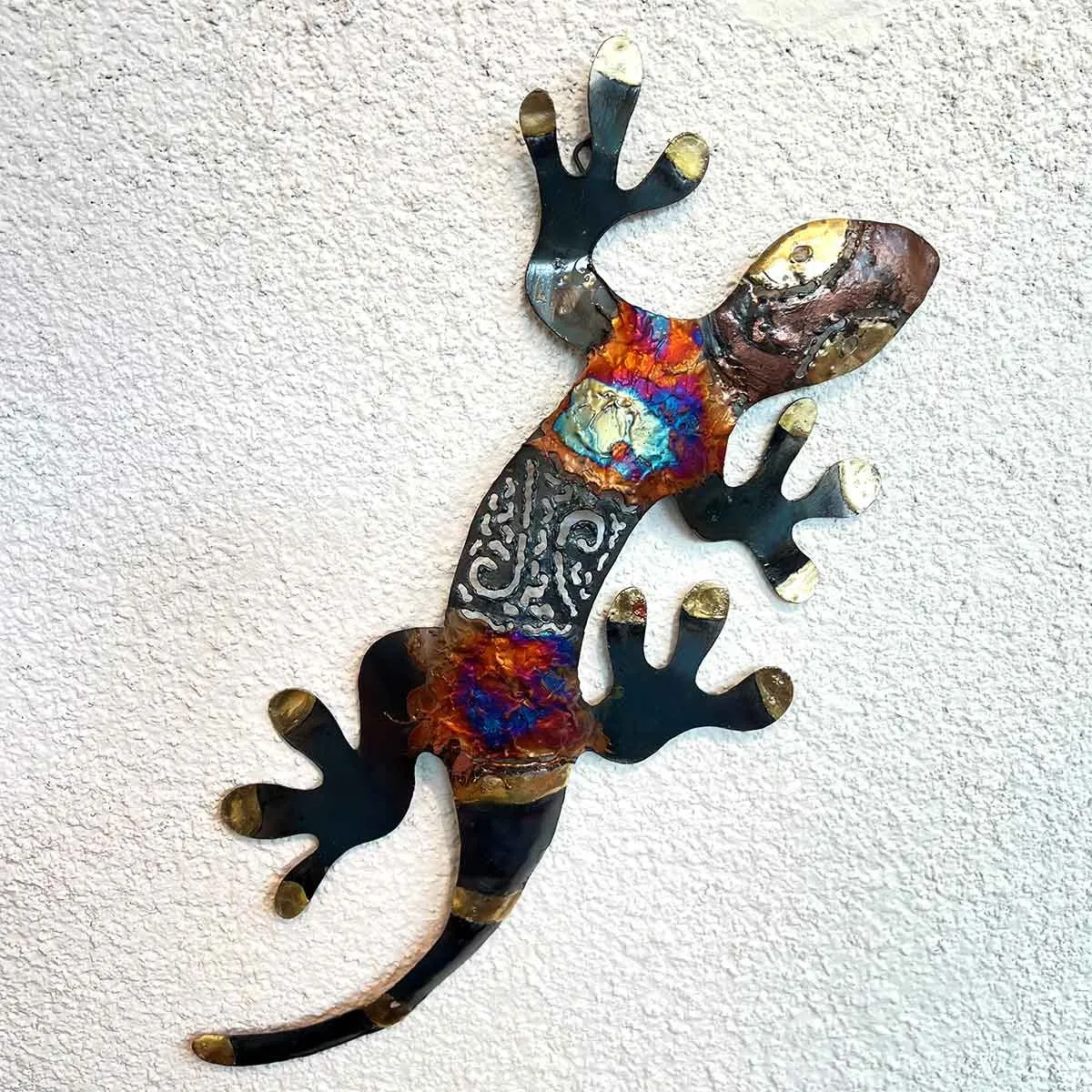 Déco murale salamandre en métal