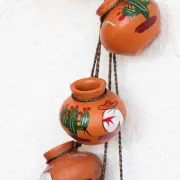 Suspension petits pots terre cuite