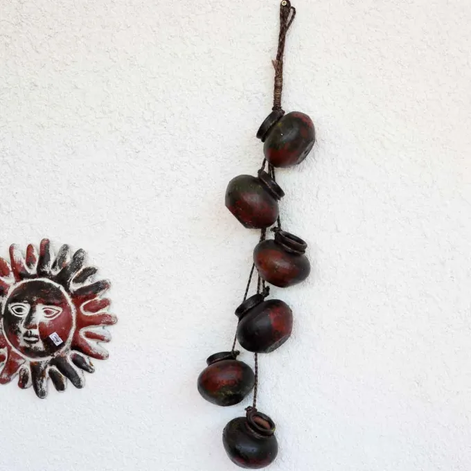 Suspension petites poteries décoration murale