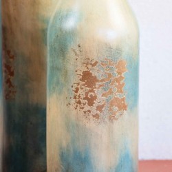 Bouteille déco terre cuite