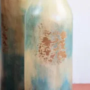 Bouteille déco terre cuite