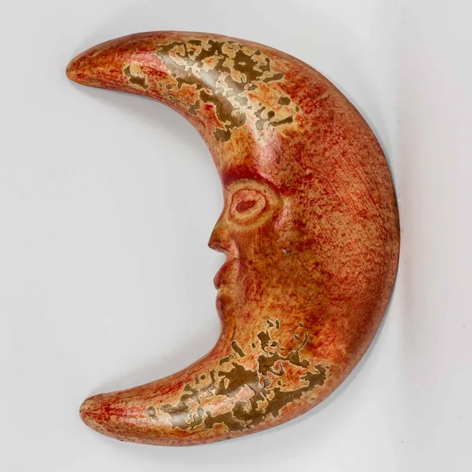 Lune terre cuite pour décoration murale