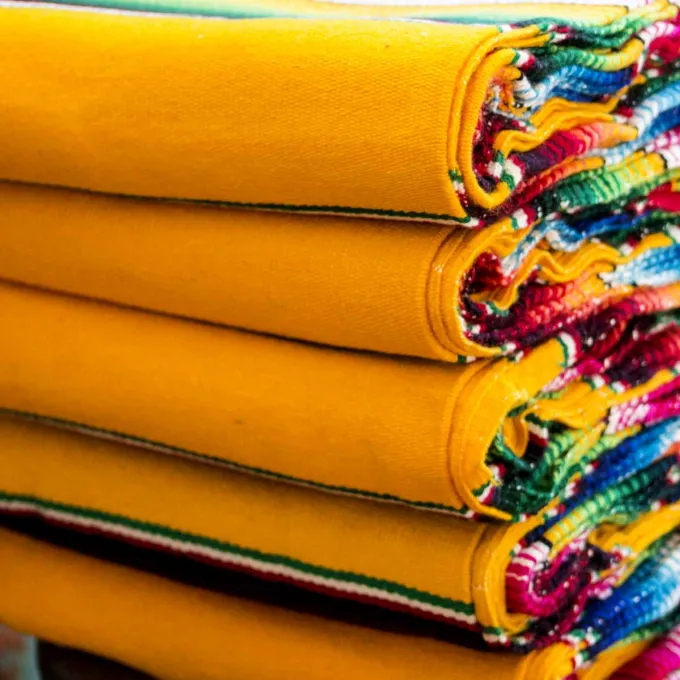 Plaid mexicain couverture colorée