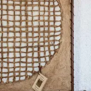 Toile végétale décoration murale sur cadre en fer forgé