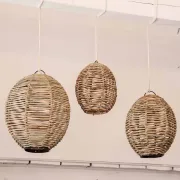 lustre en fibres naturelles