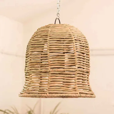 abat jour en fibre naturelle luminaire