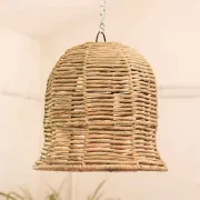 abat jour en fibre naturelle luminaire