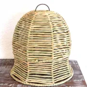 Luminaire abat jour en fibres naturelles