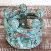 Bougeoir cercle des amis en terre cuite