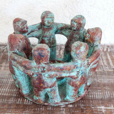 Porte bougie en terre cuite artisanat mexicain