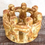 Bougeoir mexicain en terre cuite