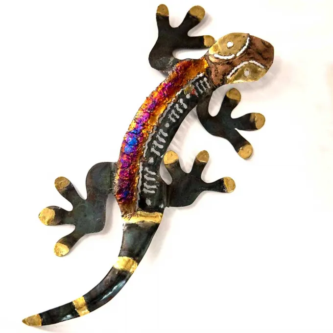 Décoration murale salamandre métal
