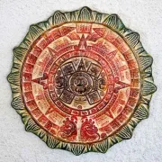 Grand calendrier Maya en terre cuite
