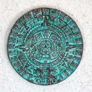 Décoration murale calendrier mexicain en terre cuite
