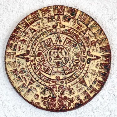 Calendrier Maya en terre cuite déco murale