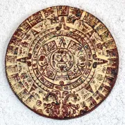 Calendrier Maya en terre cuite déco murale