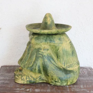 Statuette mexicaine terre cuite déco extérieure
