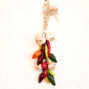 Piments en céramique suspension pour décoration cuisine