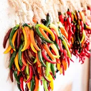Piments en céramique suspensions déco murale