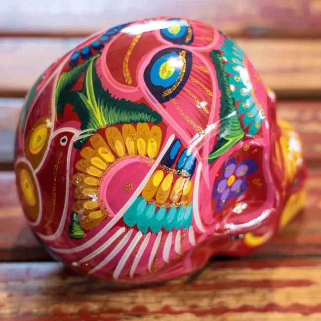 Crane céramique décoré artisanat mexicain