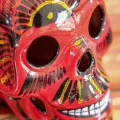 Tête de mort en céramique artisanat mexicain