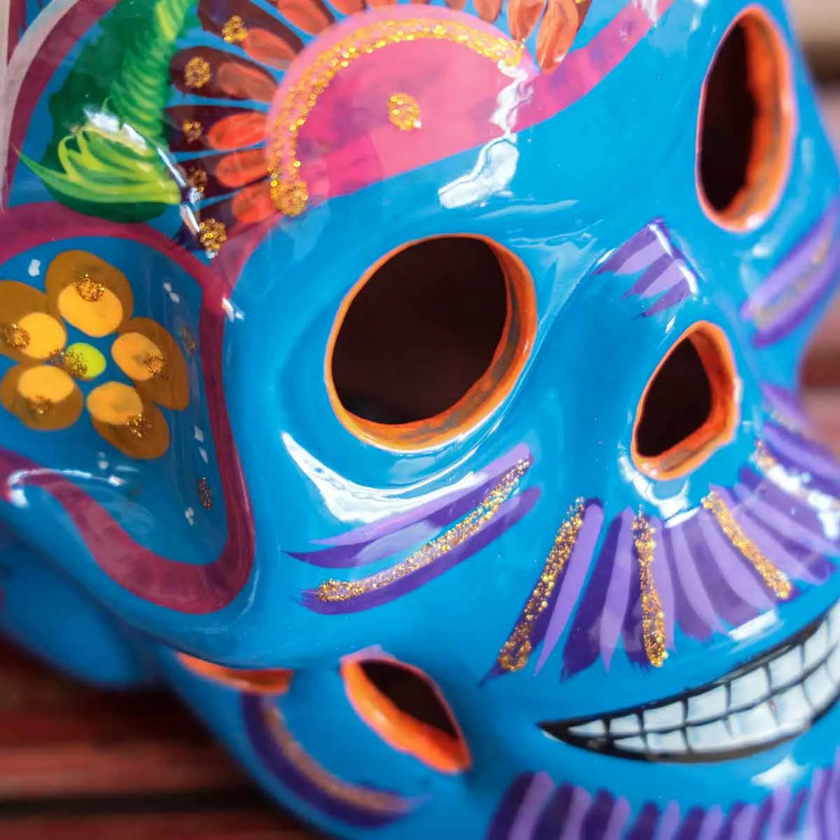 Choisissez votre tête de mort mexicaine colorée en céramique - Amadera