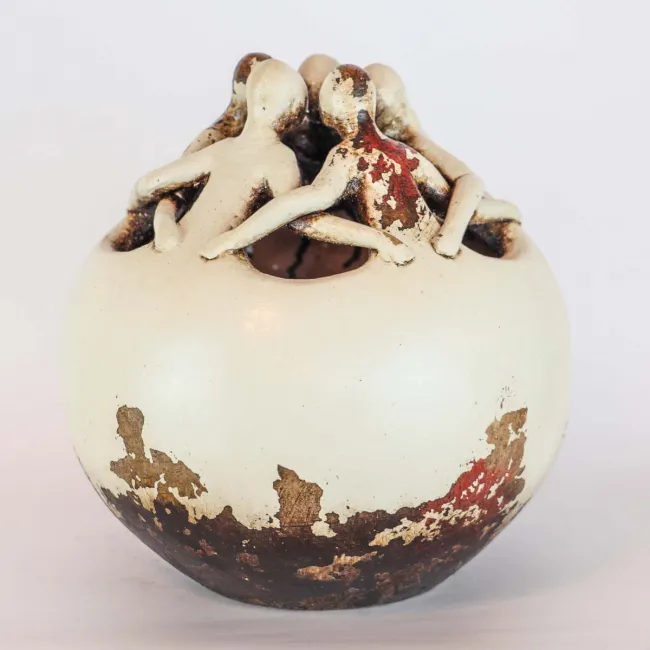 Poterie moderne décorative en terre cuite artisanat d'art