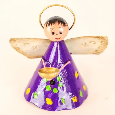Petits anges en métal colorés pour votre décoration de noel