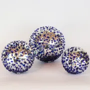 Boules déco en verre soufflé intérieur et extérieur