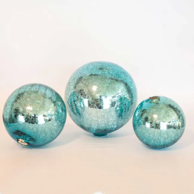 Sphères de décoration en verre soufflé