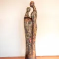 Grande statue déco maison en terre cuite