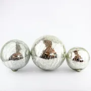 Boule décorative argentée