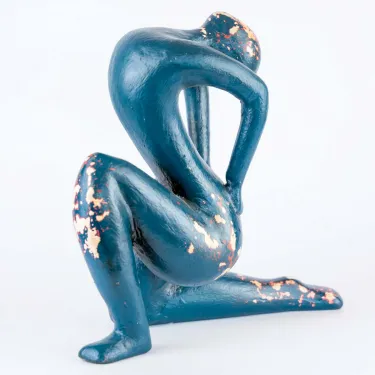 Statue déco en terre cuite Mona yoga