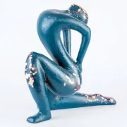Statue déco en terre cuite Mona yoga