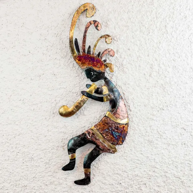 Kokopelli symbole mexicain décoration murale en métal