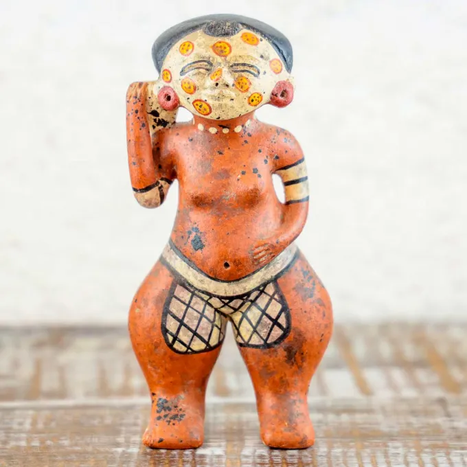 Figurine mexicaine en terre cuite