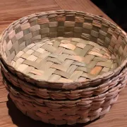 corbeille ronde en fibres naturelles déco de table