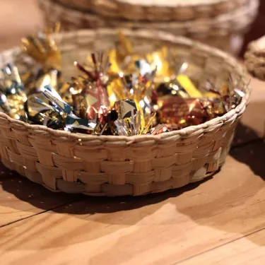 corbeille en fibre naturelle deco de table