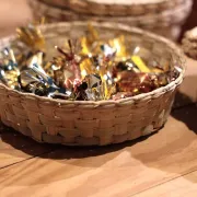 corbeille en fibre naturelle deco de table