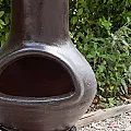 Petite cheminée de jardin en terre cuite chauffage convivial
